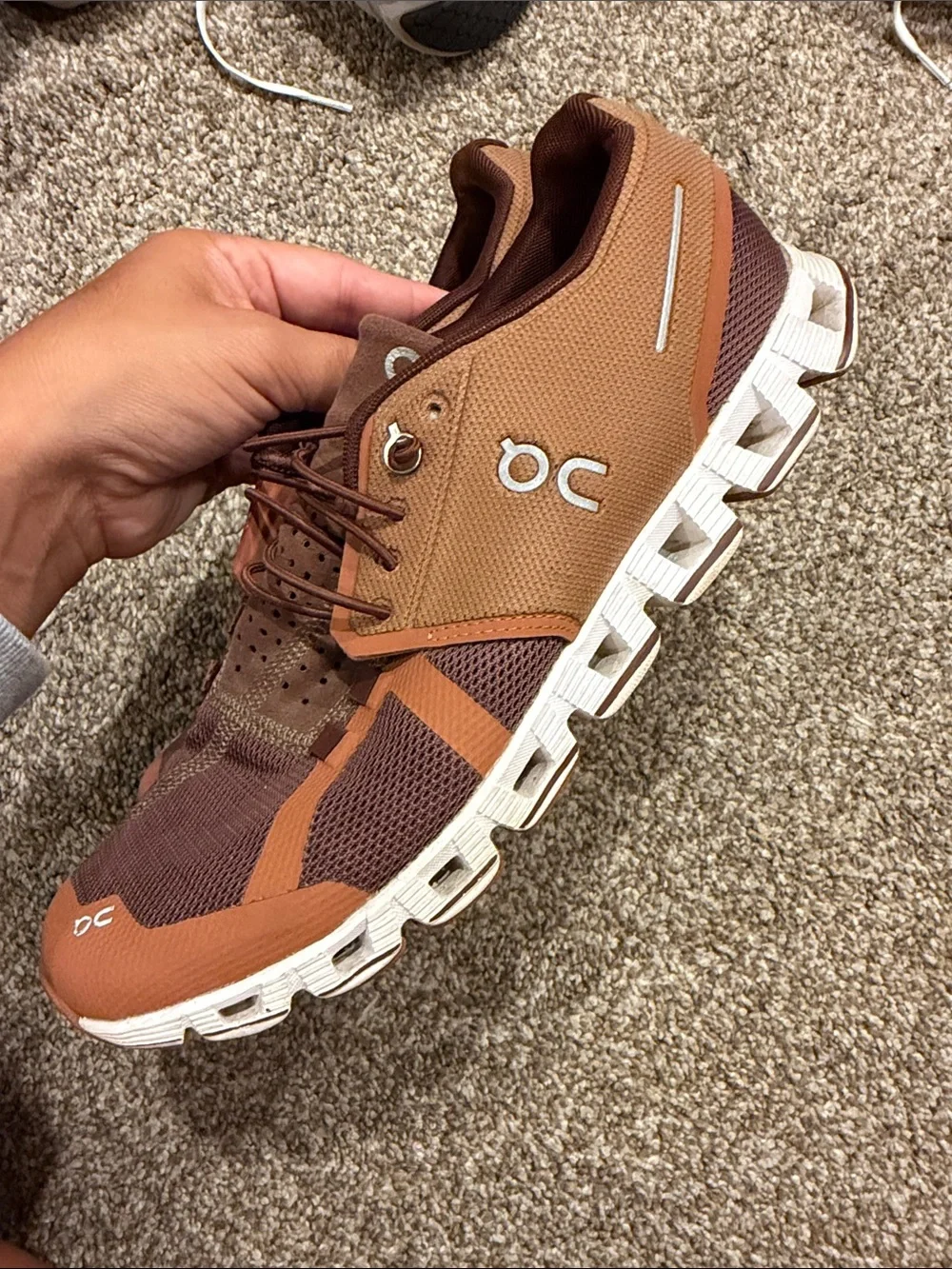 On Running Men’s Brown and Rust Cloudstratus Athletic Shoes